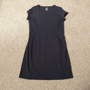 Duluth Trading Co NoGA Dress Womens Medium Black Short Sleeve Pullover Pocket